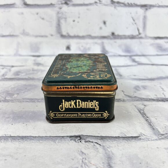 Vintage 70s Jack Daniels Gentleman’s Playing Cards Collector Tin 2 Deck Of Cards - Picture 7 of 15
